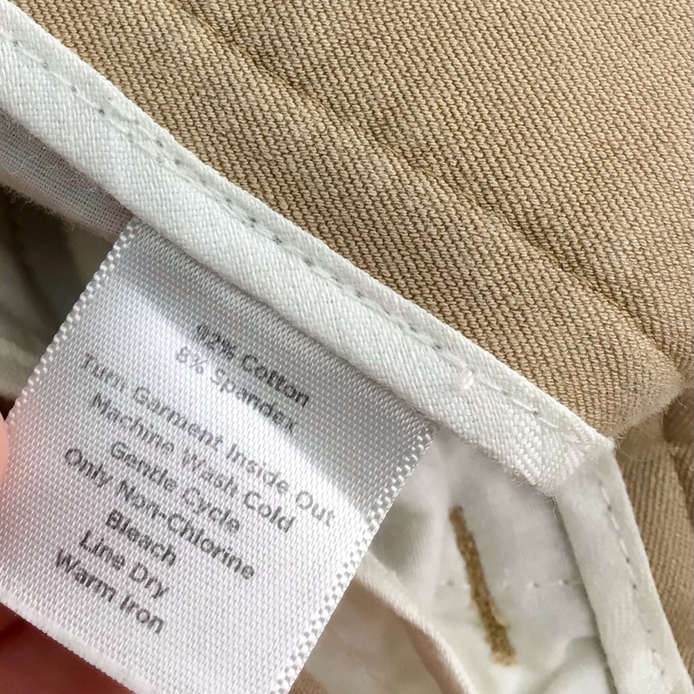 Talbots Established 1947 Women's Petites Khaki Cotton Spandex Pants Size 14W - Picture 6 of 12